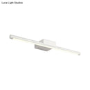 GobekUsa Sleek LED Vanity Lamp with White Acrylic Shade - Warm/White Light, 16"/19.5" Wide
