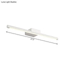 GobekUsa Sleek LED Vanity Lamp with White Acrylic Shade - Warm/White Light, 16"/19.5" Wide