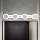 GobekUsa Modern White LED Vanity Light - 16"/23.5" Linear Wall Sconce with Acrylic Shade - Warm/White Light, 3/4 Lights