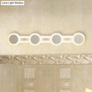 GobekUsa Modern White LED Vanity Light - 16"/23.5" Linear Wall Sconce with Acrylic Shade - Warm/White Light, 3/4 Lights