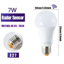 Modern white led wall lamp porch radar motion sensor lightbulb by Decorbites