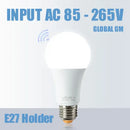 Modern white led wall lamp porch radar motion sensor lightbulb by Decorbites