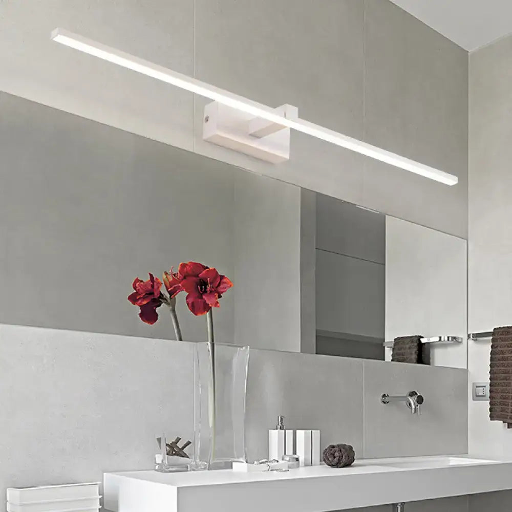 GobekUsa Contemporary LED Wall Sconce - White Linear Vanity Light Fixture, photo 3 of 3