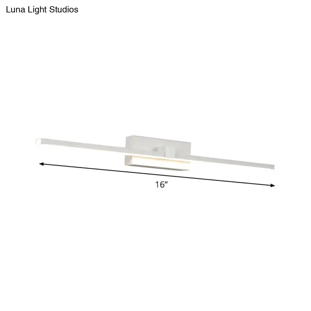 GobekUsa Contemporary LED Wall Sconce - White Linear Vanity Light Fixture, photo 2 of 3
