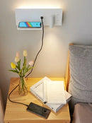 GobekUsa LED Wall Light with USB Phone Charging - Modern Multipurpose Home Decor