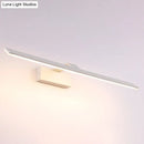 GobekUsa Nordic Style LED Vanity Lamp - 16.5"/20" White Rectangular Acrylic Wall Mount Light for Bathroom, with Warm/White Light Option