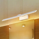 GobekUsa Nordic Style LED Vanity Lamp - 16.5"/20" White Rectangular Acrylic Wall Mount Light for Bathroom, with Warm/White Light Option