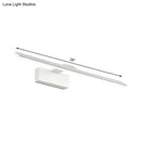 GobekUsa Nordic Style LED Vanity Lamp - 16.5"/20" White Rectangular Acrylic Wall Mount Light for Bathroom, with Warm/White Light Option