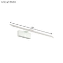 GobekUsa Nordic Style LED Vanity Lamp - 16.5"/20" White Rectangular Acrylic Wall Mount Light for Bathroom, with Warm/White Light Option