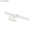 GobekUsa Nordic Style LED Vanity Lamp - 16.5"/20" White Rectangular Acrylic Wall Mount Light for Bathroom, with Warm/White Light Option