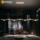 GobekUsa LED Wave Pendant Light for Office Dining Living Room Decor