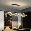 GobekUsa LED Wave Pendant Light for Living Room Kitchen Decor - Indoor Hanging Lights