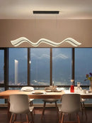 GobekUsa LED Wave Pendant Light for Living Room Kitchen Decor - Indoor Hanging Lights