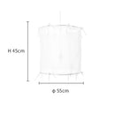 GobekUsa Linen Cotton Pendant Lamp: Nordic White DIY Fabric Shade LED Island Lighting