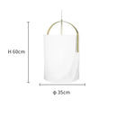 GobekUsa Linen Cotton Pendant Lamp: Nordic White DIY Fabric Shade LED Island Lighting