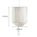 GobekUsa Linen Cotton Pendant Lamp: Nordic White DIY Fabric Shade LED Island Lighting