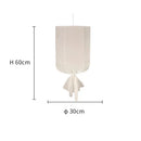 GobekUsa Linen Cotton Pendant Lamp: Nordic White DIY Fabric Shade LED Island Lighting