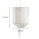 GobekUsa Linen Cotton Pendant Lamp: Nordic White DIY Fabric Shade LED Island Lighting