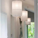 GobekUsa Linen Cotton Pendant Lamp: Nordic White DIY Fabric Shade LED Island Lighting