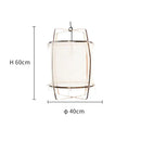 GobekUsa Linen Cotton Pendant Lamp: Nordic White DIY Fabric Shade LED Island Lighting