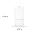 GobekUsa Linen Cotton Pendant Lamp: Nordic White DIY Fabric Shade LED Island Lighting