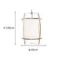 GobekUsa Linen Cotton Pendant Lamp: Nordic White DIY Fabric Shade LED Island Lighting