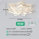 GobekUsa LED Ceiling Light Chandelier Remote Control Dimmable Art Decor for Living Room Home Bedroom