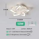 GobekUsa LED Ceiling Light Chandelier Remote Control Dimmable Art Decor for Living Room Home Bedroom