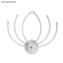 GobekUsa Modern Lotus Wall Sconce LED Bedside Light in White with Linear Design, Warm/White Glow