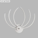 GobekUsa Modern Lotus Wall Sconce LED Bedside Light in White with Linear Design, Warm/White Glow
