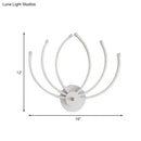 GobekUsa Modern Lotus Wall Sconce LED Bedside Light in White with Linear Design, Warm/White Glow