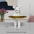 GobekUsa Bear Figurine Sculpture Modern Room Decor Table Statue Keys Storage Shelf