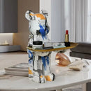 GobekUsa Bear Figurine Sculpture Modern Room Decor Table Statue Keys Storage Shelf