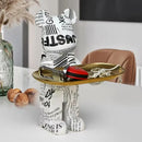 GobekUsa Bear Figurine Sculpture Modern Room Decor Table Statue Keys Storage Shelf