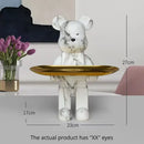 GobekUsa Bear Figurine Sculpture Modern Room Decor Table Statue Keys Storage Shelf