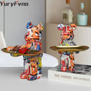 GobekUsa Bear Figurine Sculpture Modern Room Decor Table Statue Keys Storage Shelf