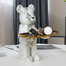 GobekUsa Bear Figurine Sculpture Modern Room Decor Table Statue Keys Storage Shelf