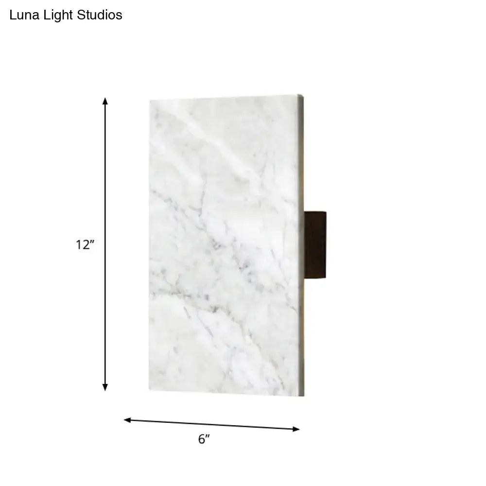 GobekUsa Grey Wall Sconce with Rectangle Marble Shade - 2 Lights Bedside Wall Mounted Lamp, photo 2 of 3