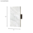GobekUsa Grey Wall Sconce with Rectangle Marble Shade - 2 Lights Bedside Wall Mounted Lamp