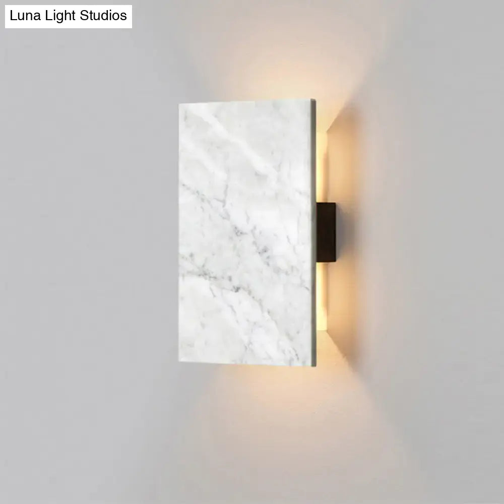 GobekUsa Grey Wall Sconce with Rectangle Marble Shade - 2 Lights Bedside Wall Mounted Lamp, photo 3 of 3
