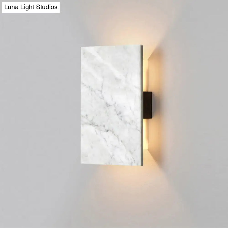 GobekUsa Grey Wall Sconce with Rectangle Marble Shade - 2 Lights Bedside Wall Mounted Lamp, photo 3 of 3