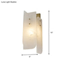 GobekUsa Modern Marble 1-Light Corner Wall Sconce Lamp in White