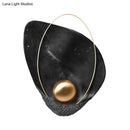 GobekUsa Marble Teardrop Sconce Lamp: Designer 1-Light Flush Mount Wall Light in Black/White for Living Room