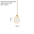 Modern White Marble Pendant Light