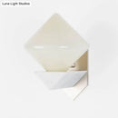 GobekUsa White Triangle Wall Mount Lighting Marble Wall Sconce with Diamond Opal Glass Shade - Designer 1 Bulb