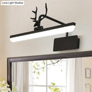 GobekUsa Modern LED Metal Vanity Wall Lamp with Antlers Arm in White/Natural Light - 17"/20.5"/28" Wide