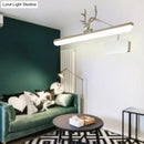 GobekUsa Modern LED Metal Vanity Wall Lamp with Antlers Arm in White/Natural Light - 17"/20.5"/28" Wide