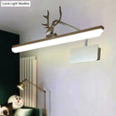 GobekUsa Modern LED Metal Vanity Wall Lamp with Antlers Arm in White/Natural Light - 17"/20.5"/28" Wide