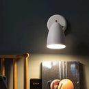 GobekUsa Minimalist 1-Bulb White Wall Sconce Light with Metal Shade
