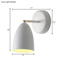 GobekUsa Minimalist 1-Bulb White Wall Sconce Light with Metal Shade